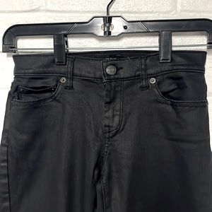 Size 24/00P black banana rep, factory stretch skinny jeans